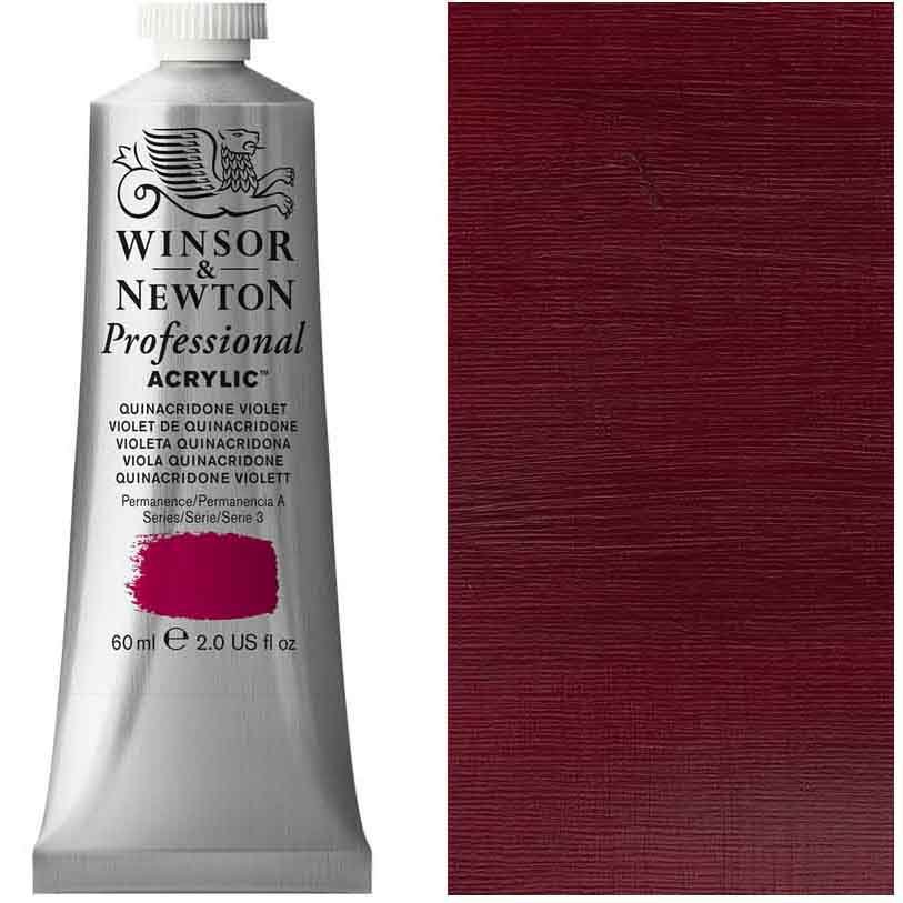 Winsor & Newton - 60ml Quinacridone Violet - Professional Acrylic - Series 3