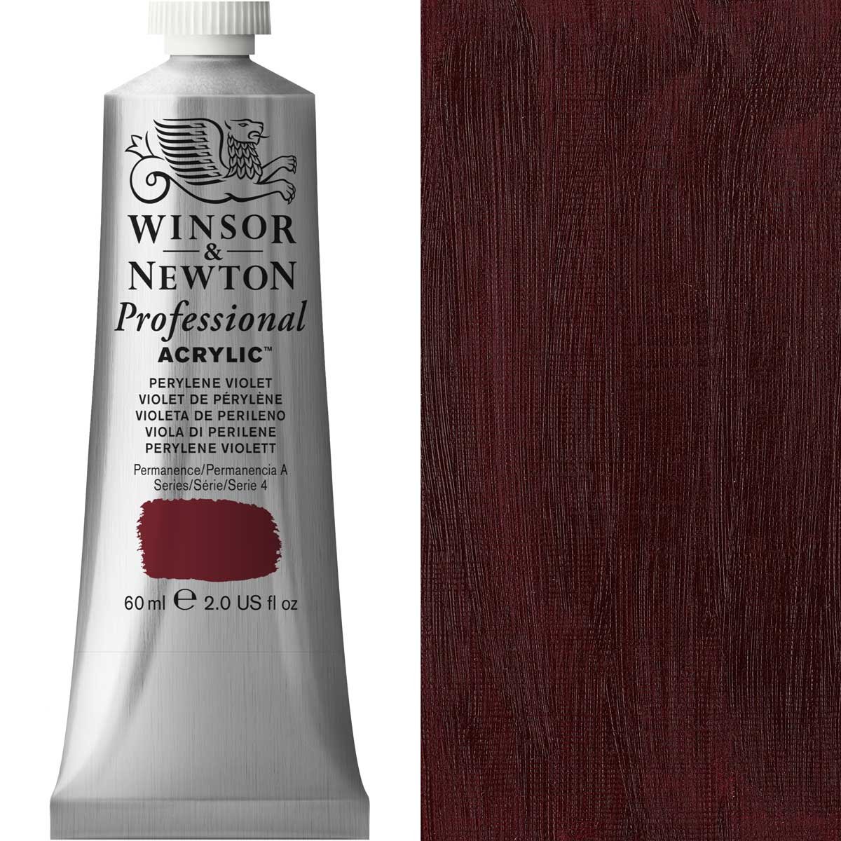 Winsor & Newton - 60ml Perylene Violet- Professional Acrylic - Series 4