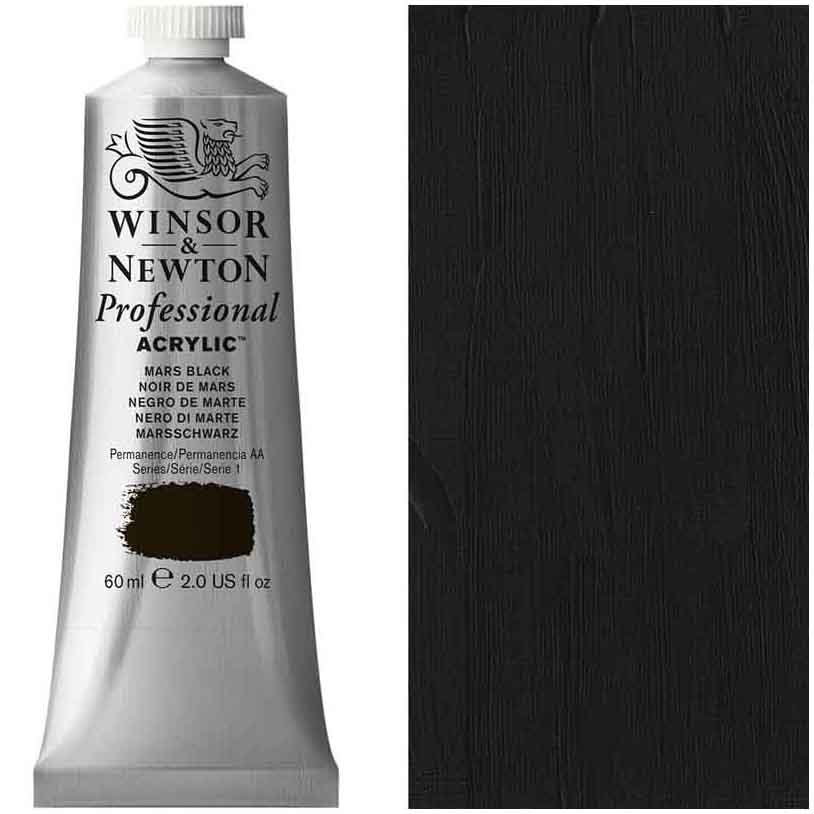 Winsor & Newton - 60ml Mars Black - Professional Acrylic - Series 1