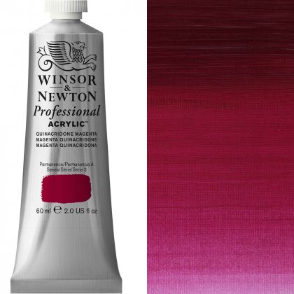 Winsor & Newton - 60ml Quinacridone Magent - Professional Acrylic - Series 3
